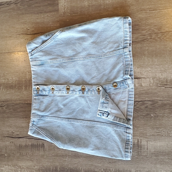 Forever 21 Denim Button Up Jean Mini Skirt - Picture 3 of 6